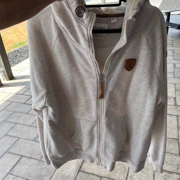 Other - Wanakome Heather Gray Zip Hoodie Gorpcore Outdoor Cozy Logo Patch Men's XXL